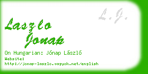laszlo jonap business card